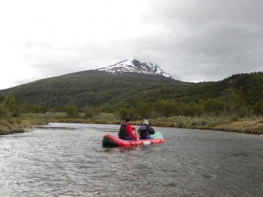 Float through the park in a canoe.