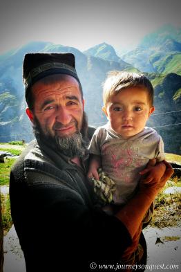 A Tajik grandfather and his grandson