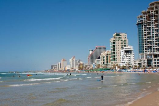 Tel Aviv is equally distinguished as a commercial center and beach destination. (Photo by Christian Haugen)