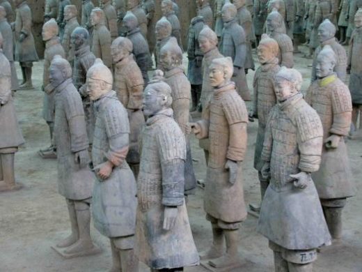 A few dozen of Xi'an's thousands of terracotta warriors