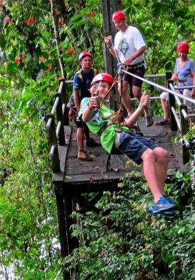 Have fun zip-lining through Arenal N.P.