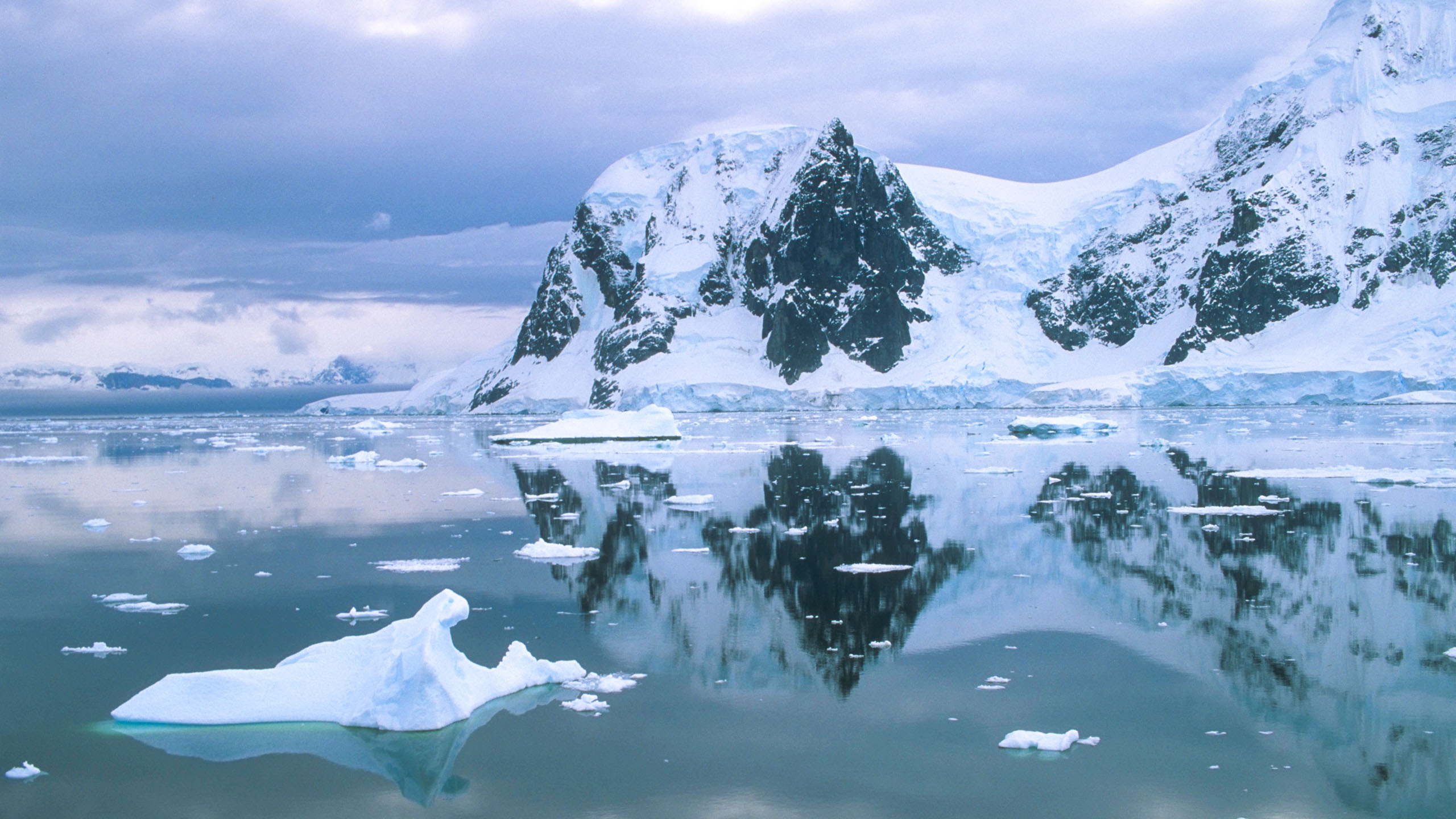 Antarctica landscape and ocean view