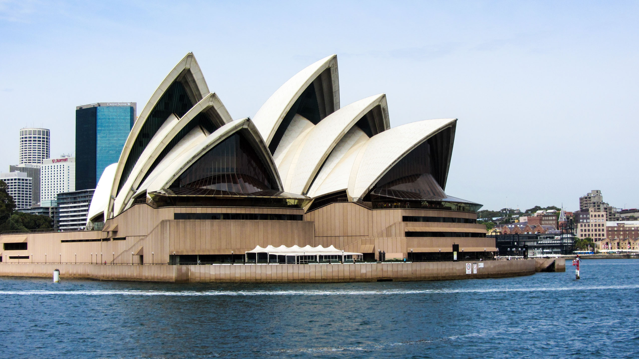 View of Sydney Opera House across water