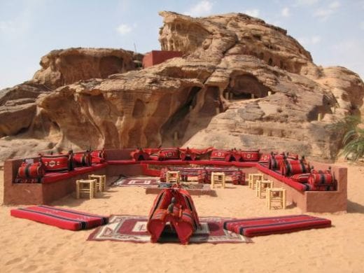 Relax around the fire at your Bedouin camp