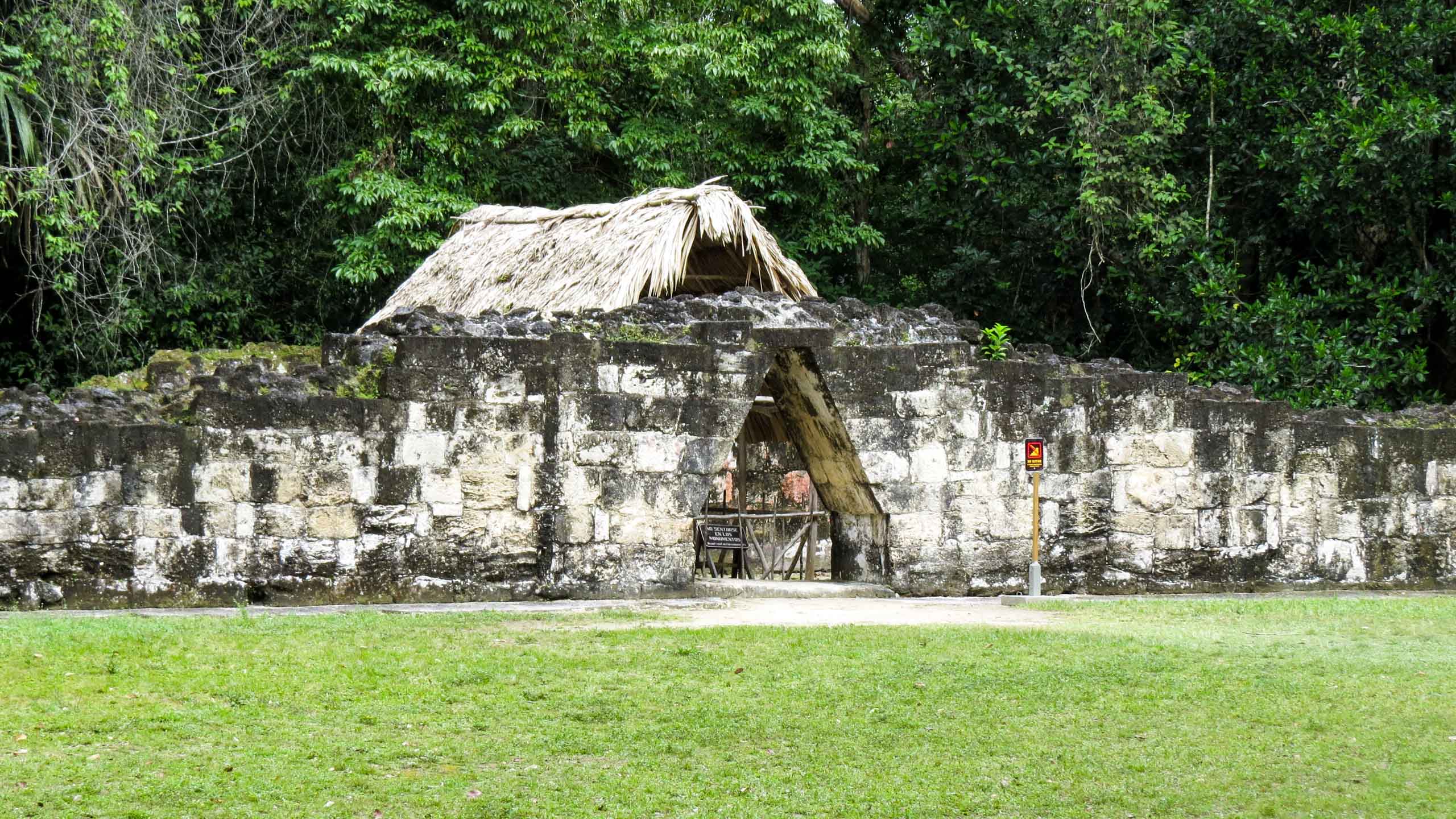 Belize temple ruins gate