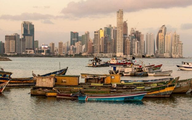 Boats on the waters near Panama City