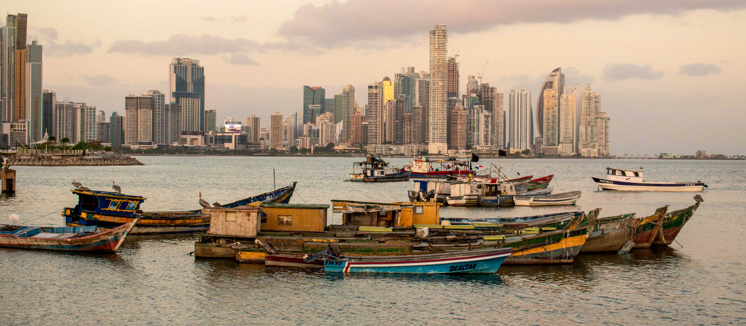 Boats on the waters near Panama City