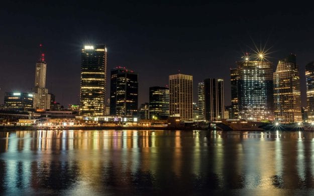 Skyline of Buenos Airies at night