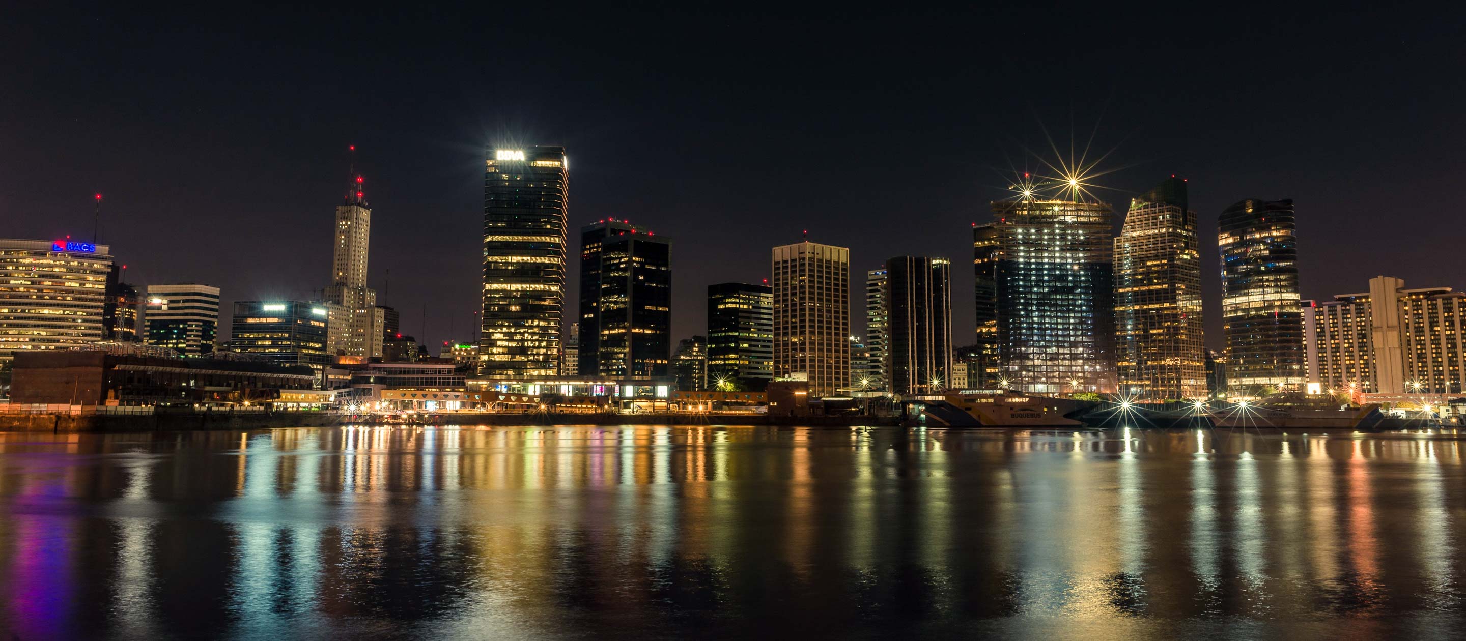 Skyline of Buenos Airies at night