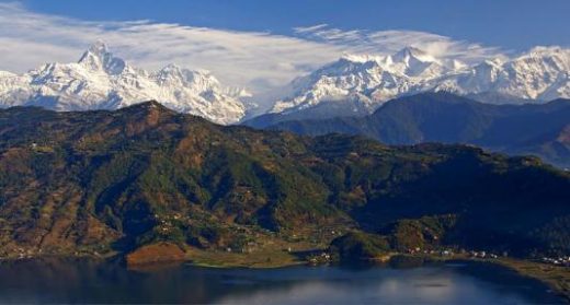 Annapurna range from Pokhara (by Jean Marie Hullot)