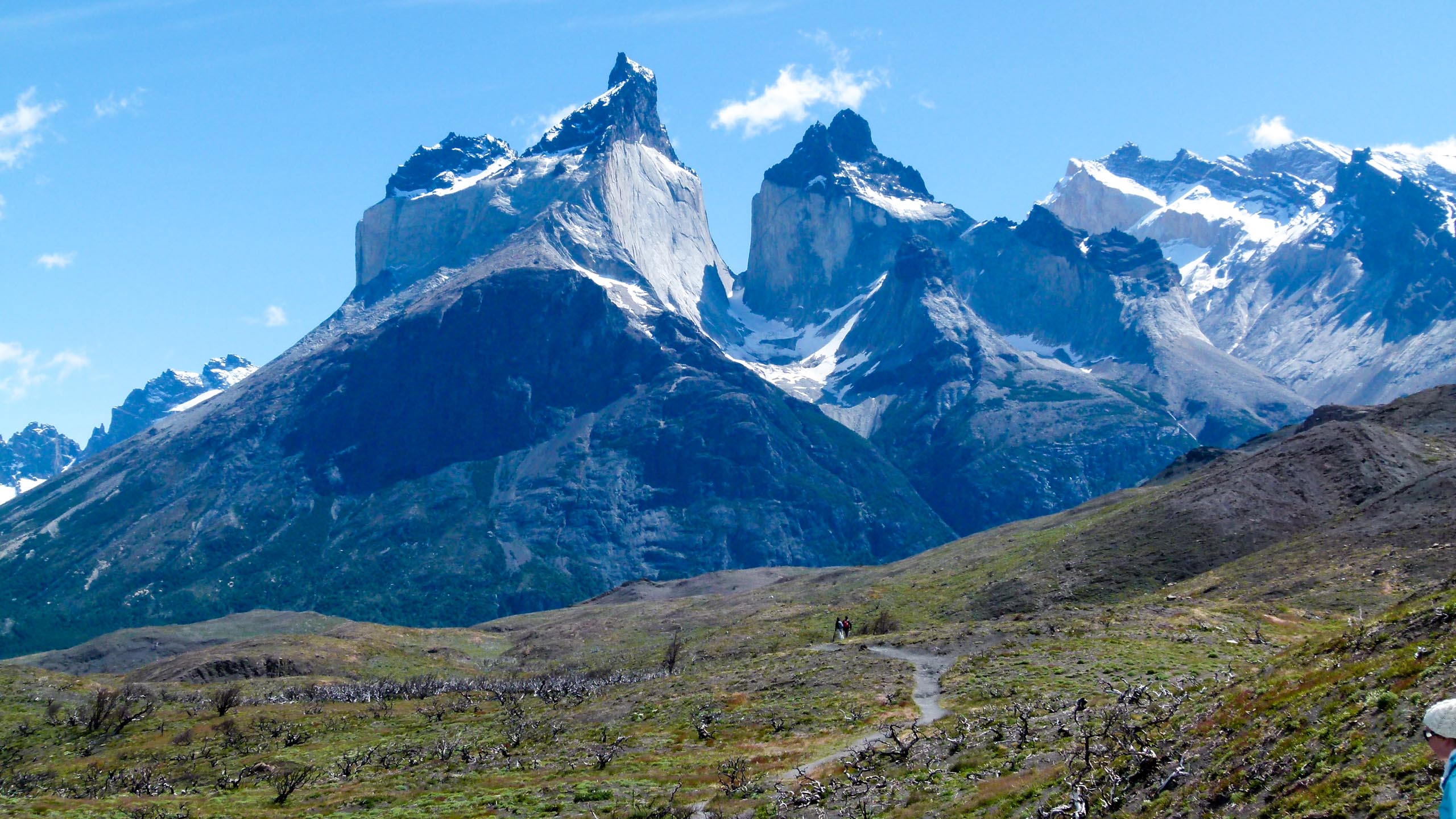 Spiky Patagonia mountain peaks in Chile