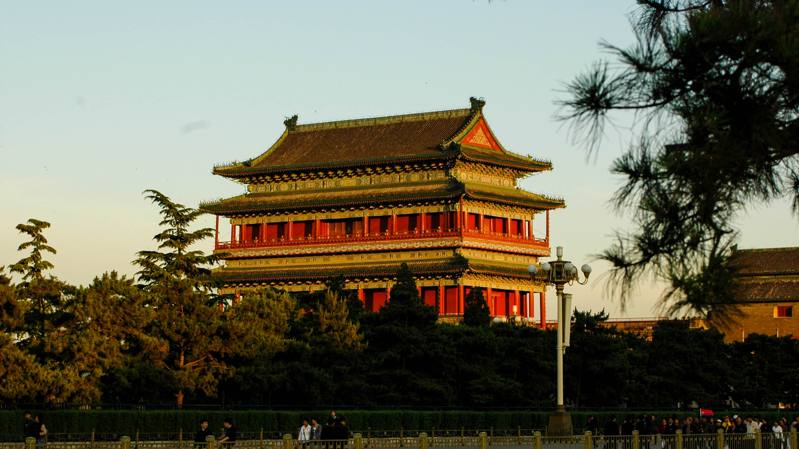 China temple view from distance