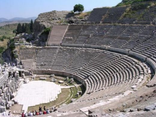 Imagine the rich past of Ephesus while climbing the theater steps