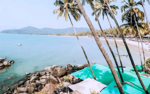 View of beach in Goa, India
