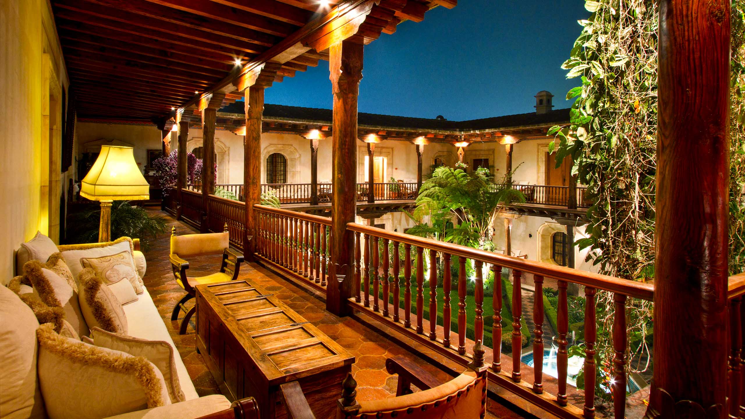 Guatemala hotel balcony