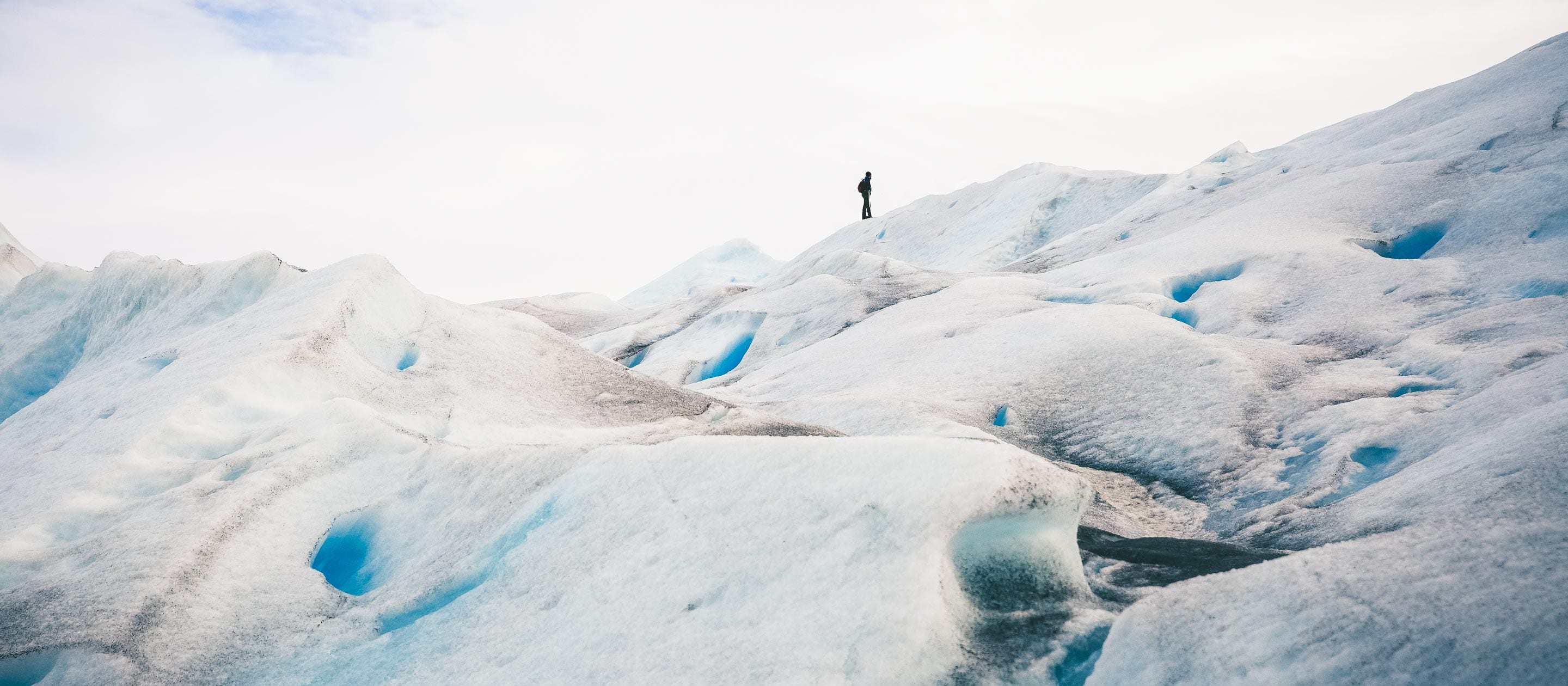 Hiker on Perito Moreno Glacier, Los Glaciares National Park