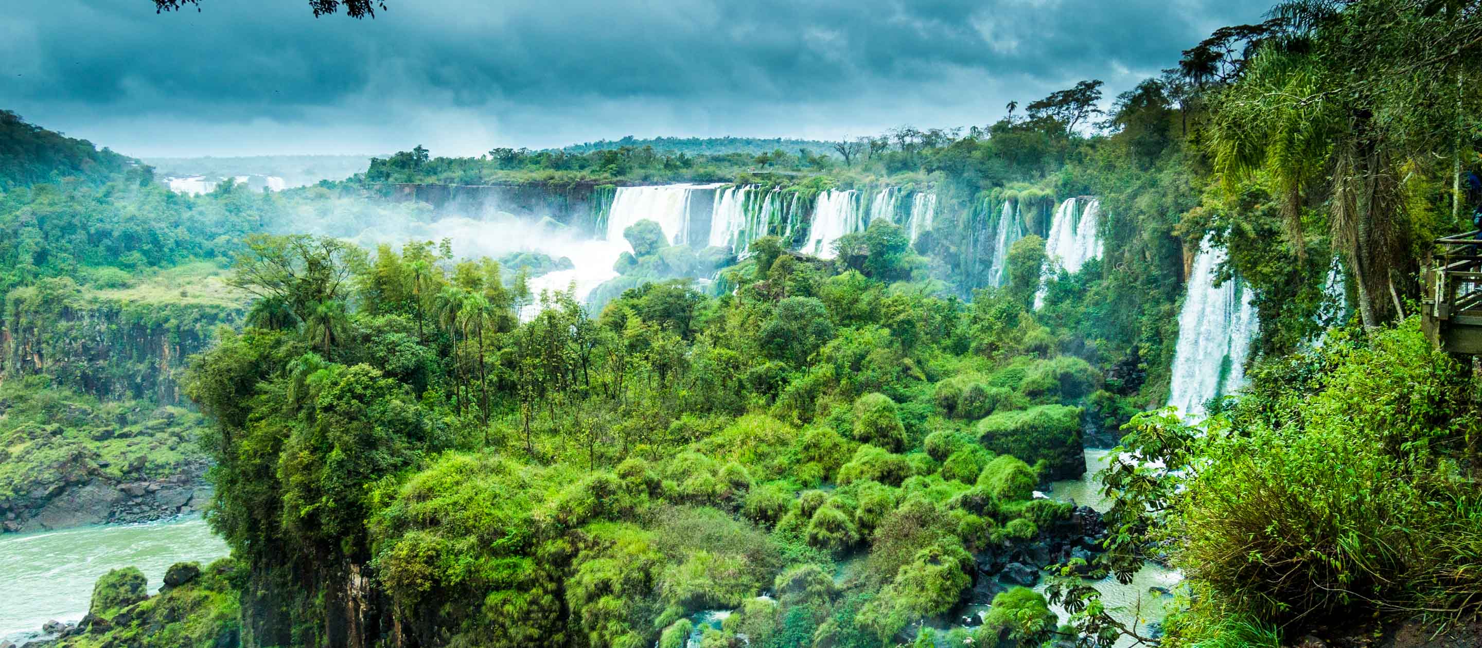 Clouds gathering over Iguazu Falls