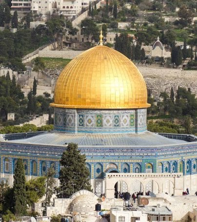 Golden dome in Jerusalem, Israel