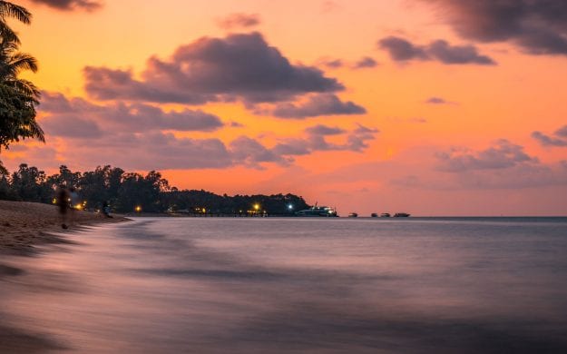 Beach at sunset in Ko Samui, Thailand