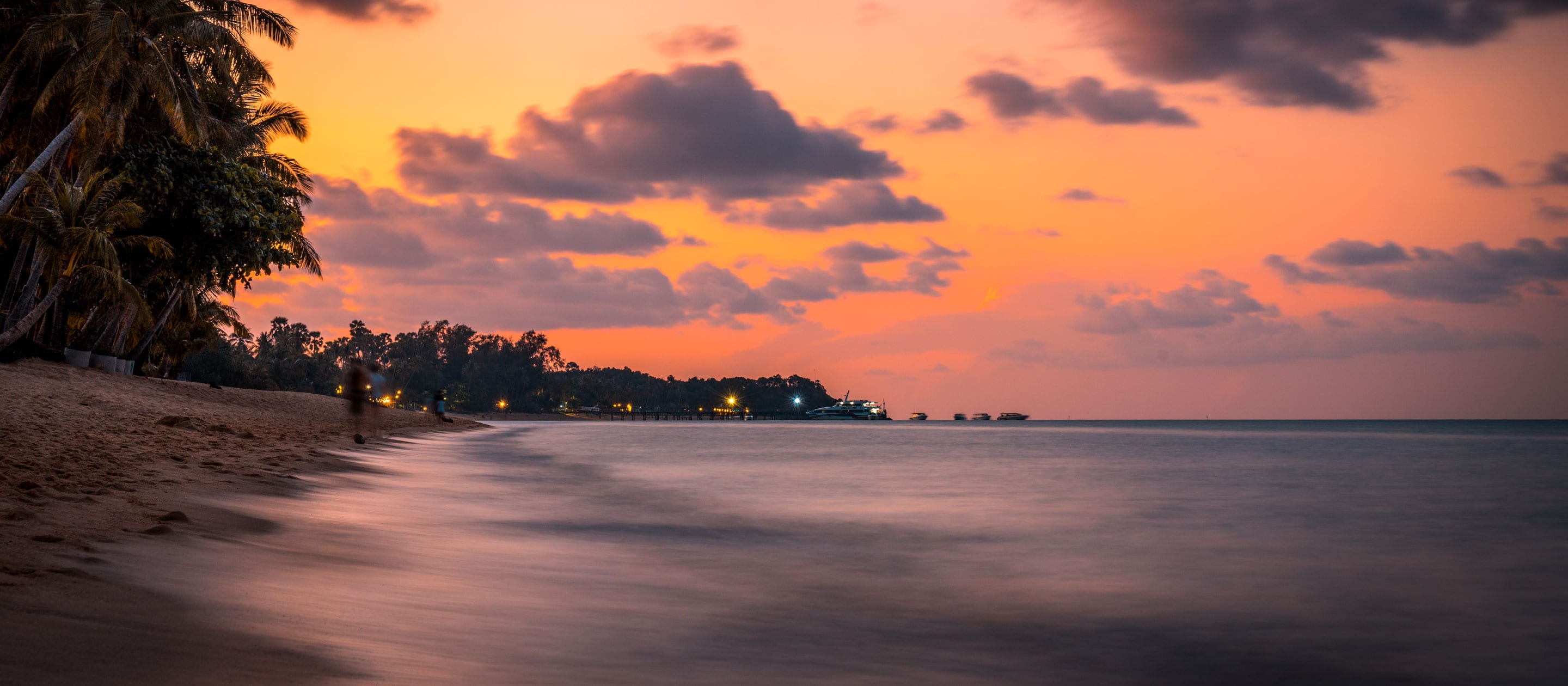 Beach at sunset in Ko Samui, Thailand