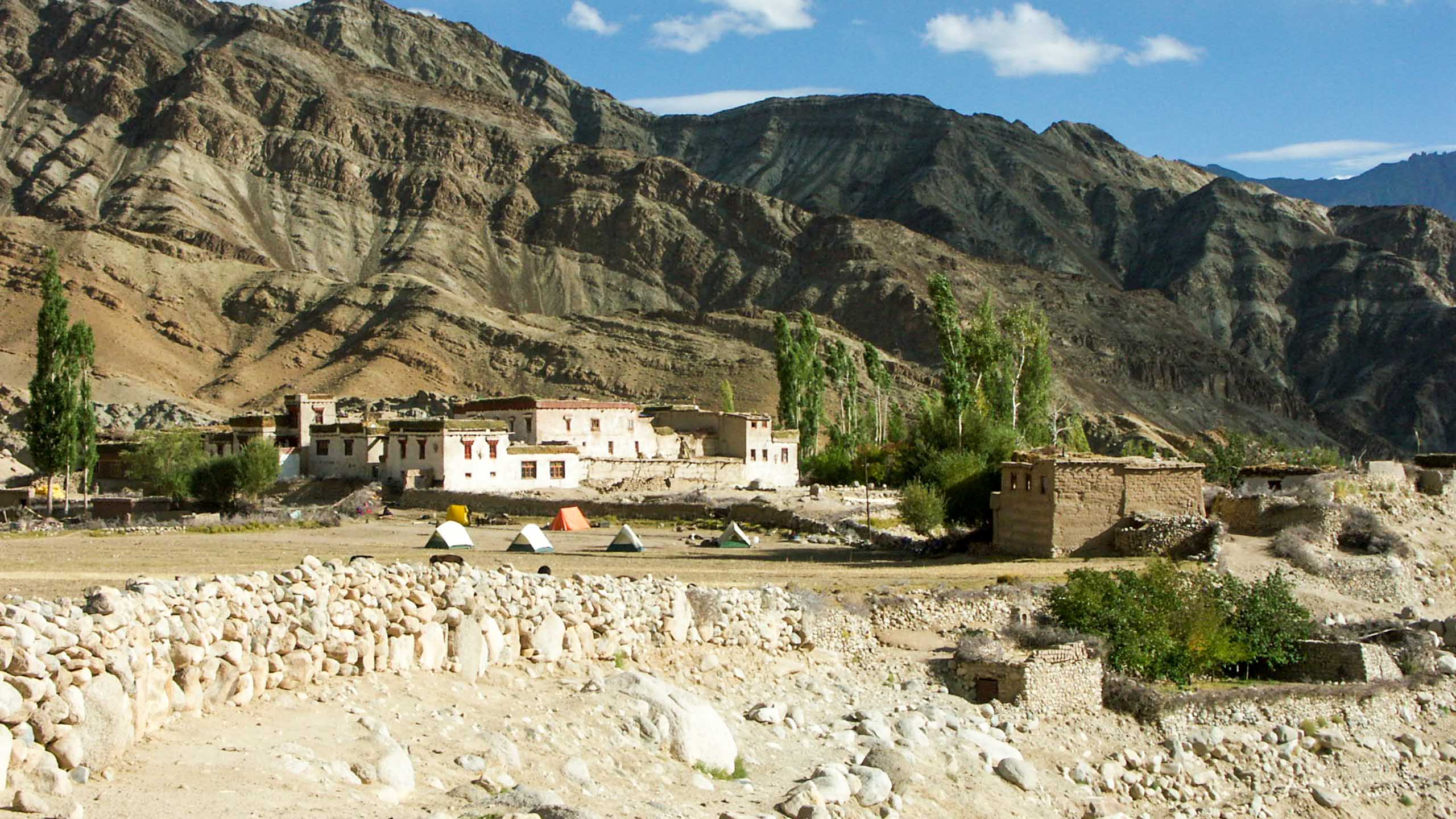 Ladakh building and tents