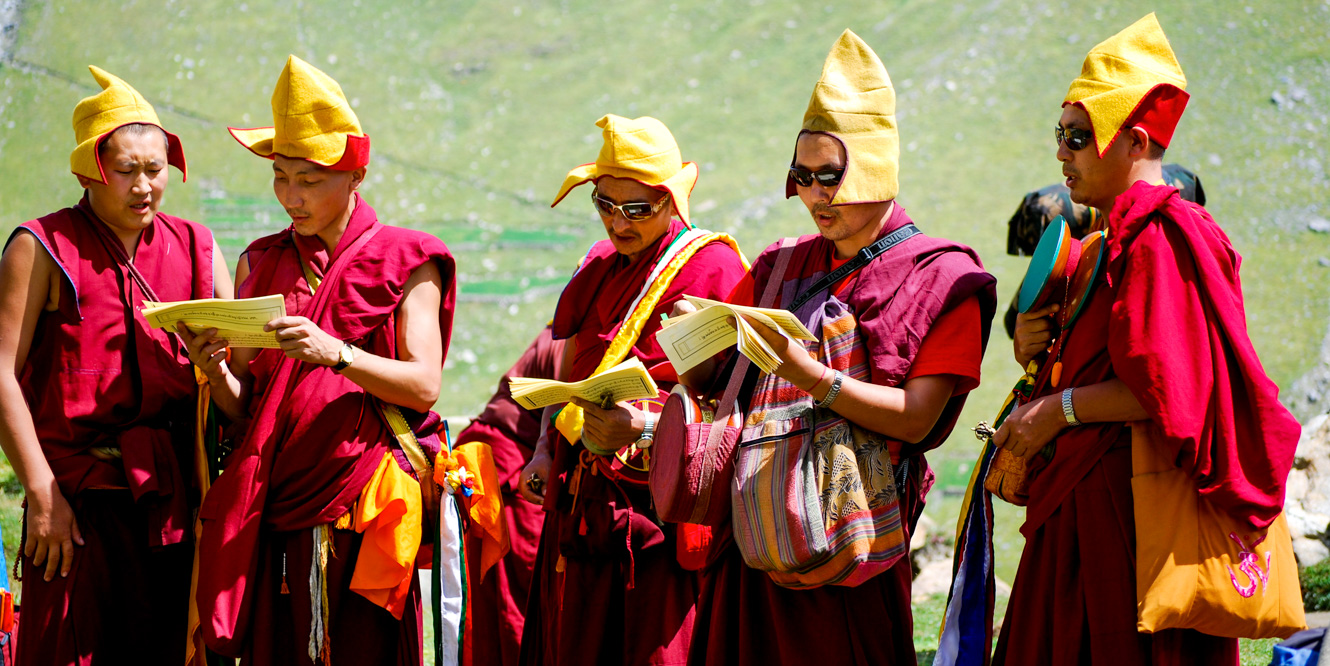 Group of monks in Ladakh