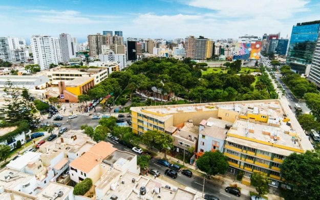 Aerial view of Lima, Peru