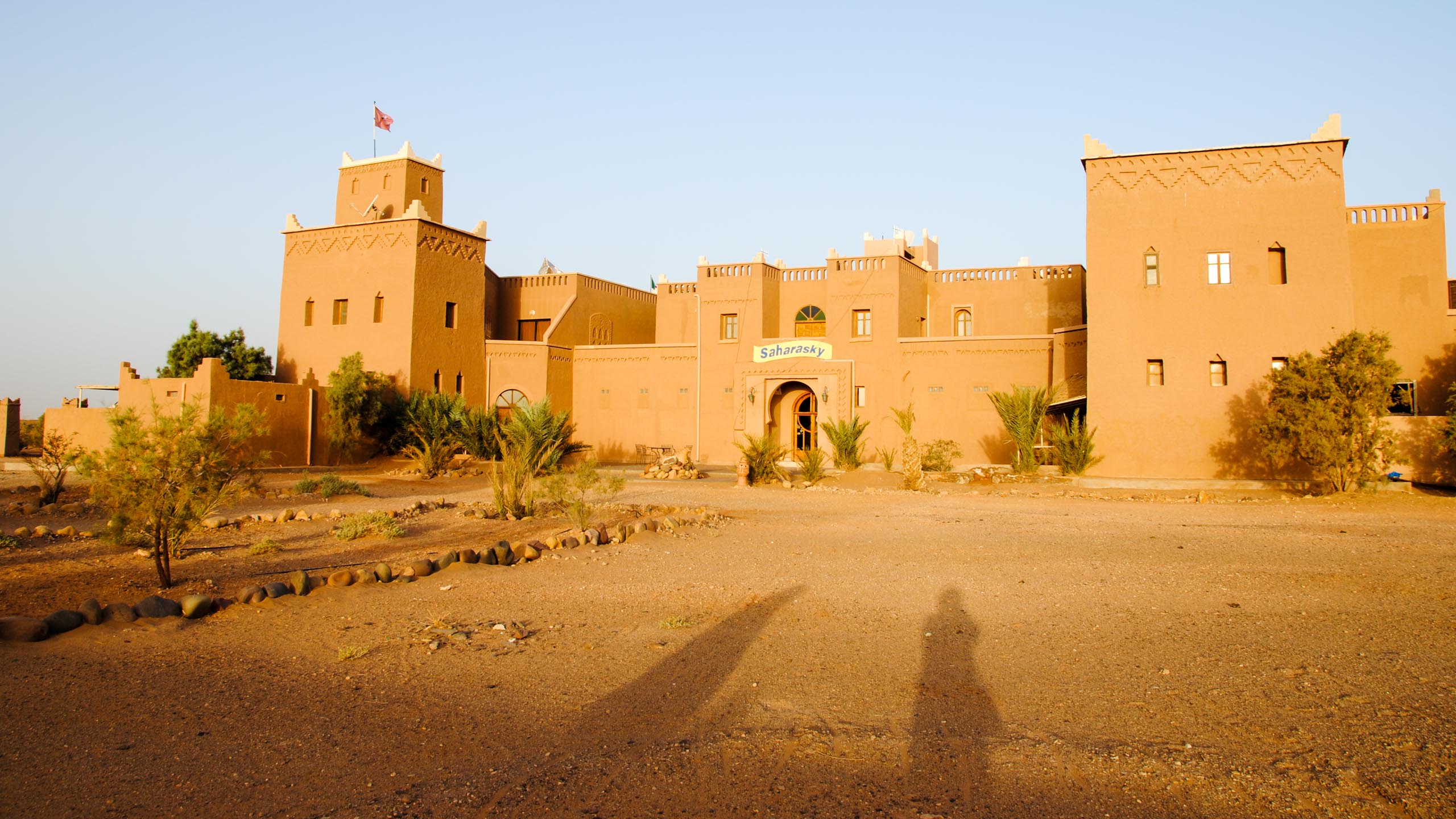 Building in the desert of Morocco