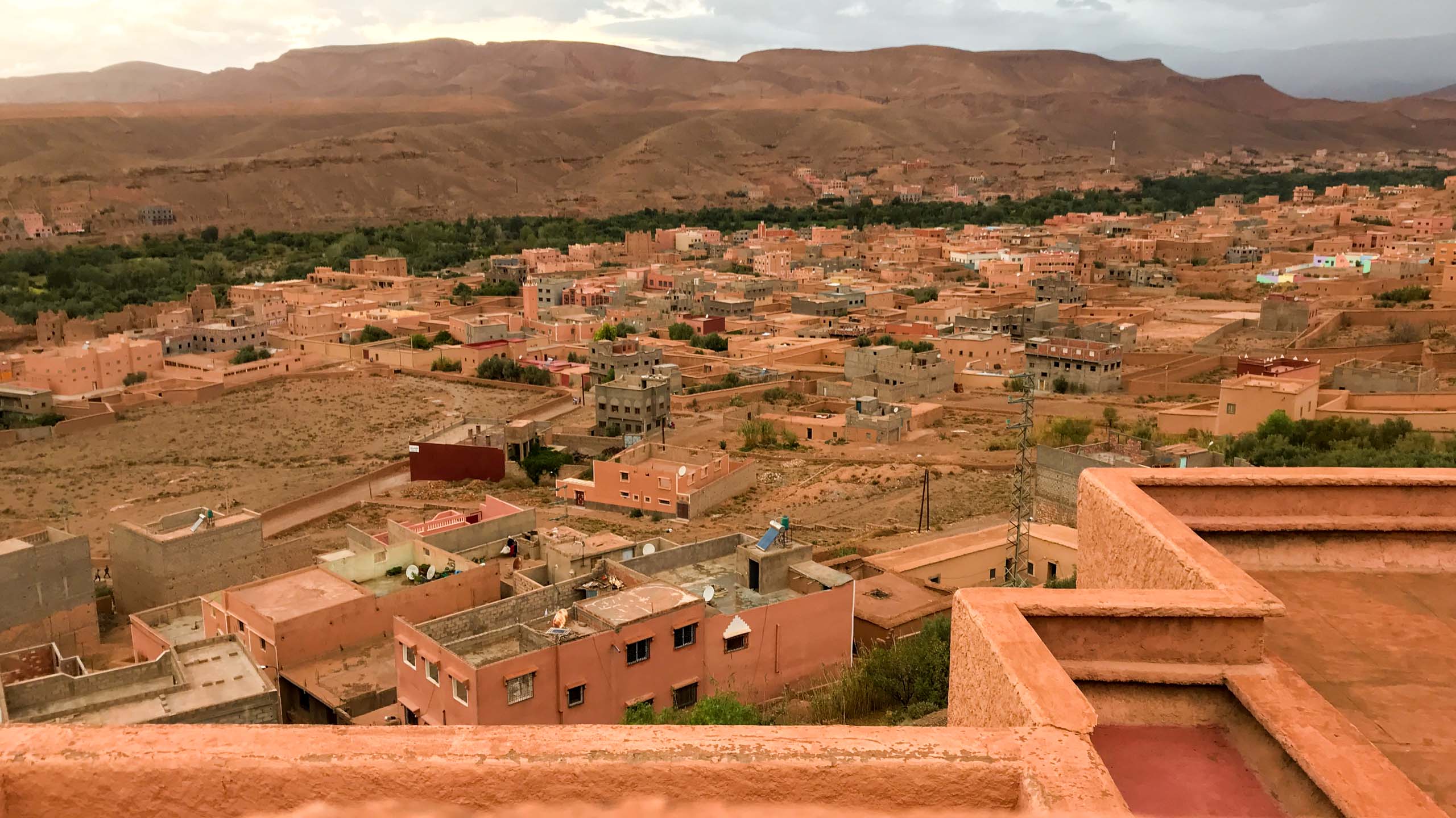 Aerial view of Morocco town