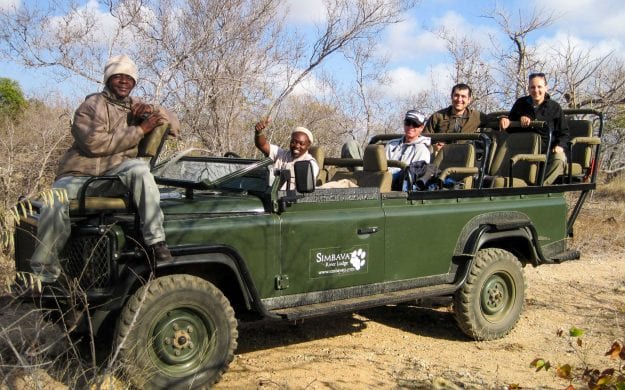 South Africa open vehicle safari group