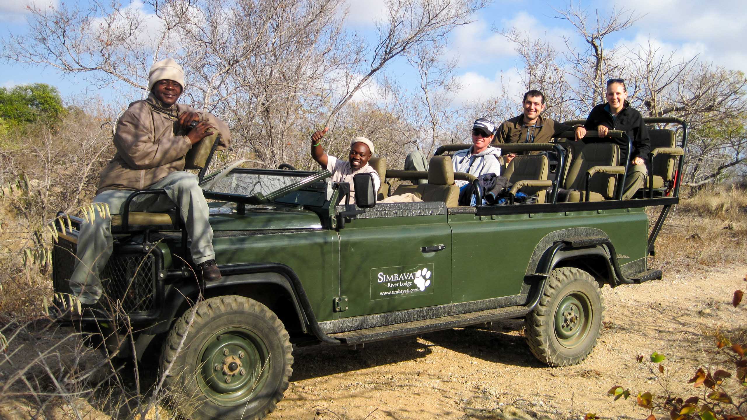 South Africa open vehicle safari group