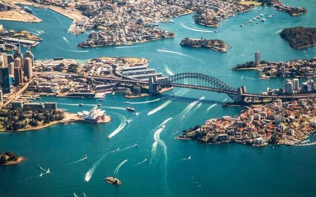 Aerial view of Sydney, Australia