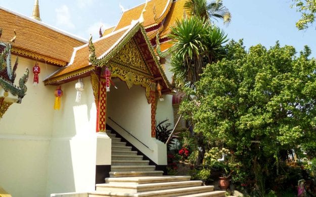 Front steps of building in Thailand