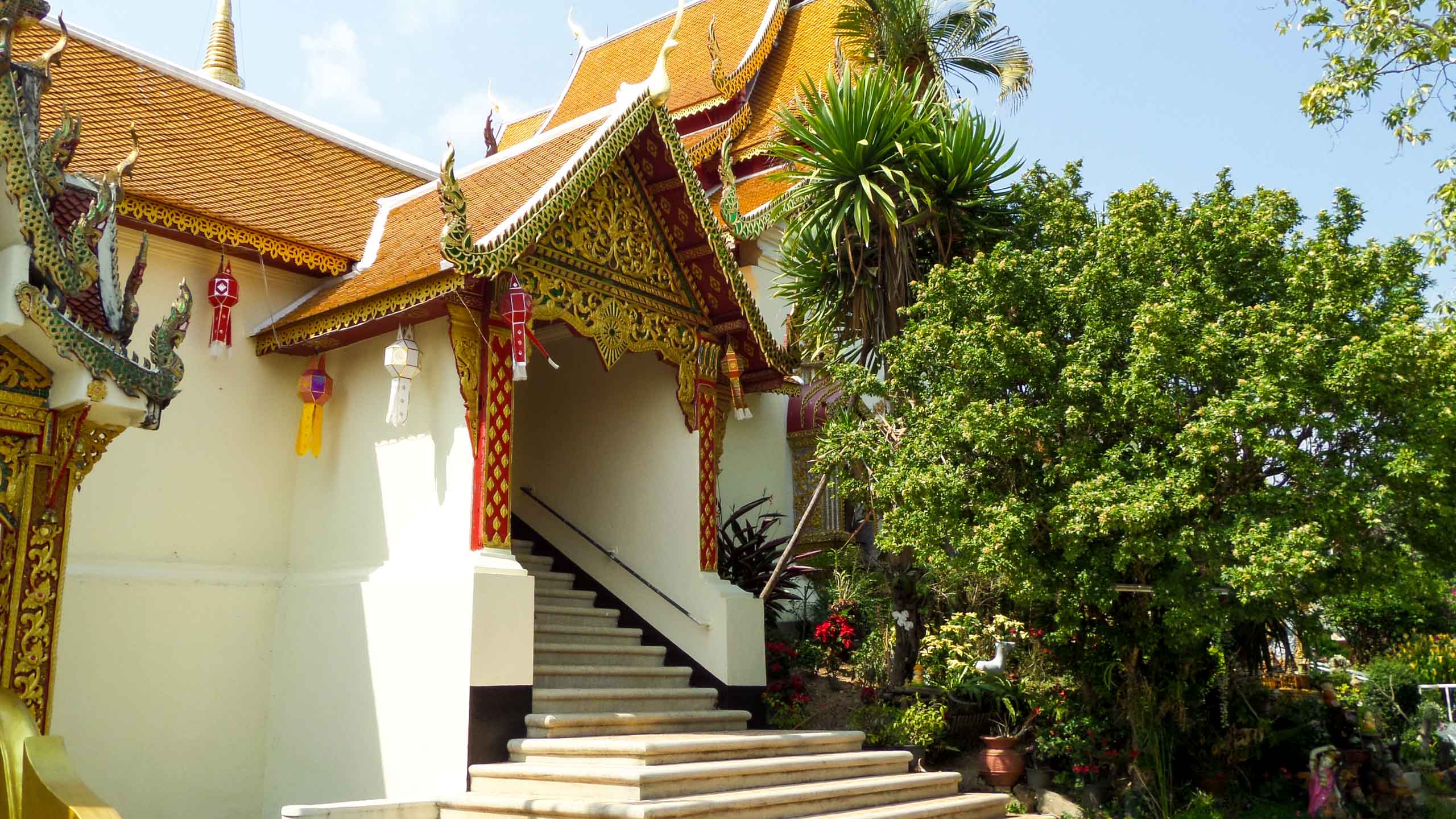 Front steps of building in Thailand