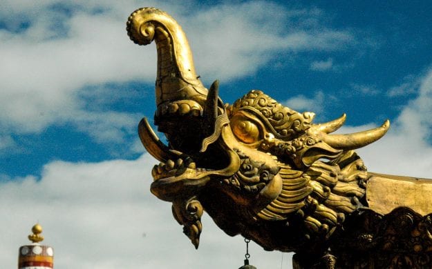 Golden statue seen on Tibet trip