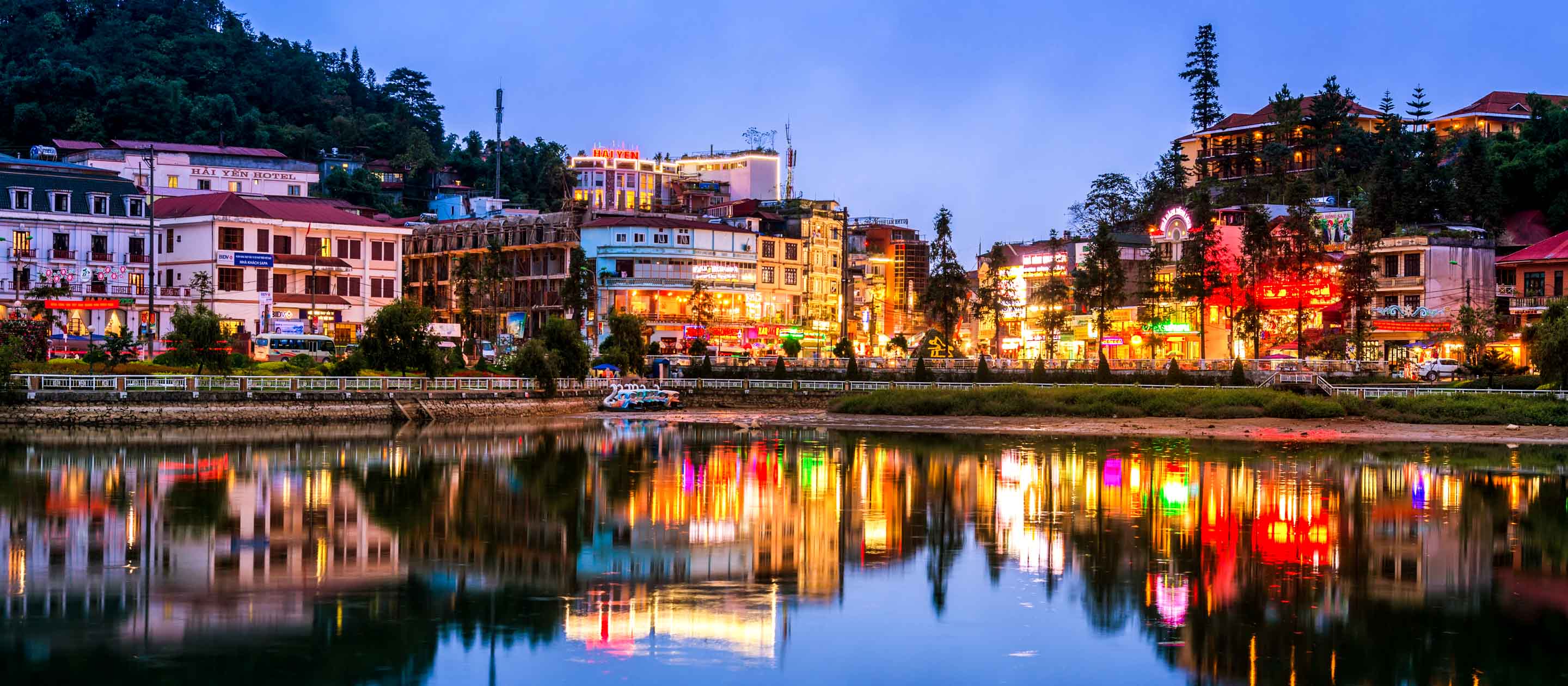 Coast of Sapa, Vietnam at night