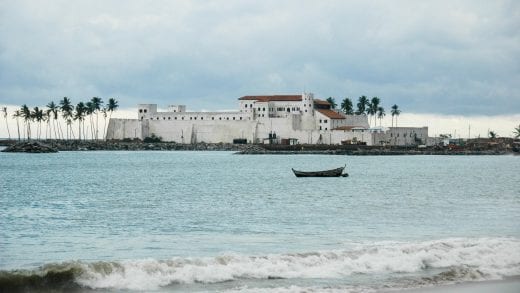 Elmina Castle on Ghana shoreline