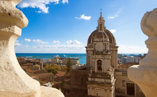 Catania old town with Cathedral