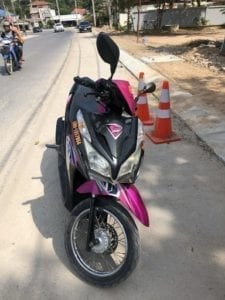 pink moped