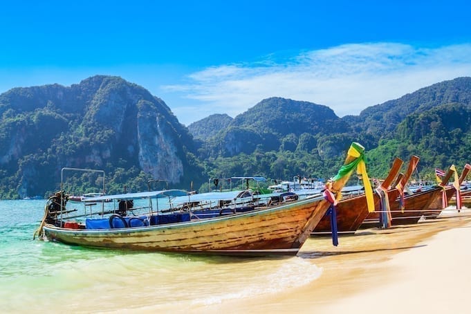 boats on beach