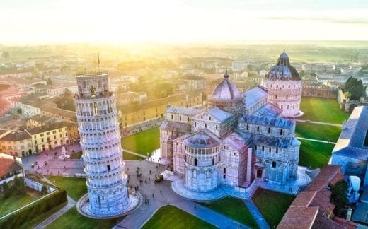 Leaning Tower of Pisa - Aerial