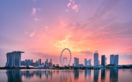 Singapore Skyline sunset
