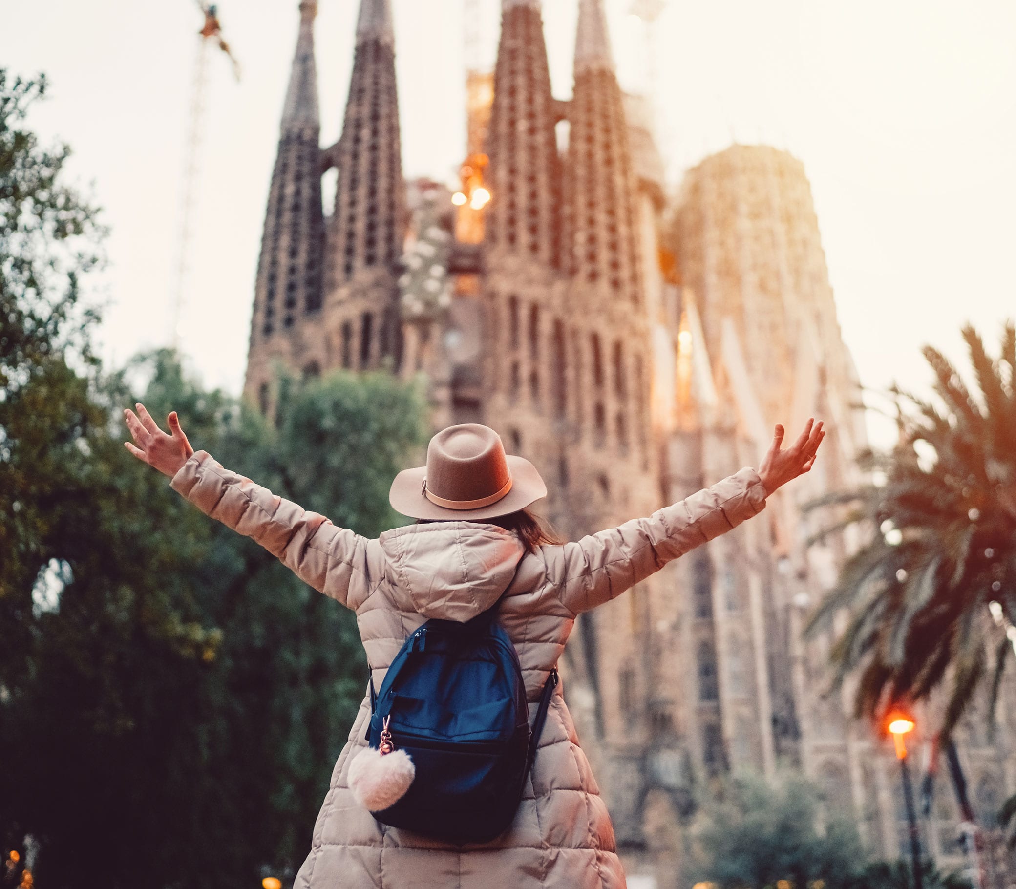 Tourist enjoying Barcelona