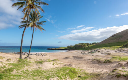 Anakena Beach on Easter Island (Rapa Nui)