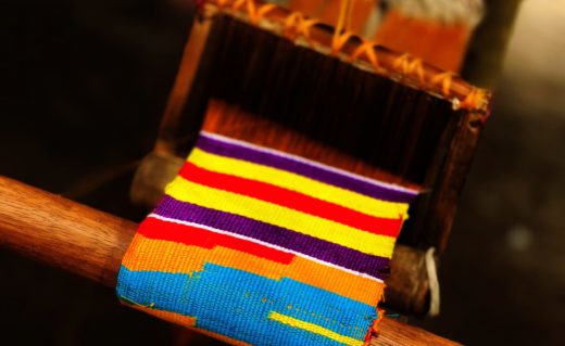 kente cloth loom in Ghana