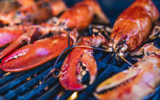 Lobster on grill